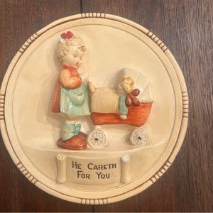 Vintage Hummel He Careth For You Plaque